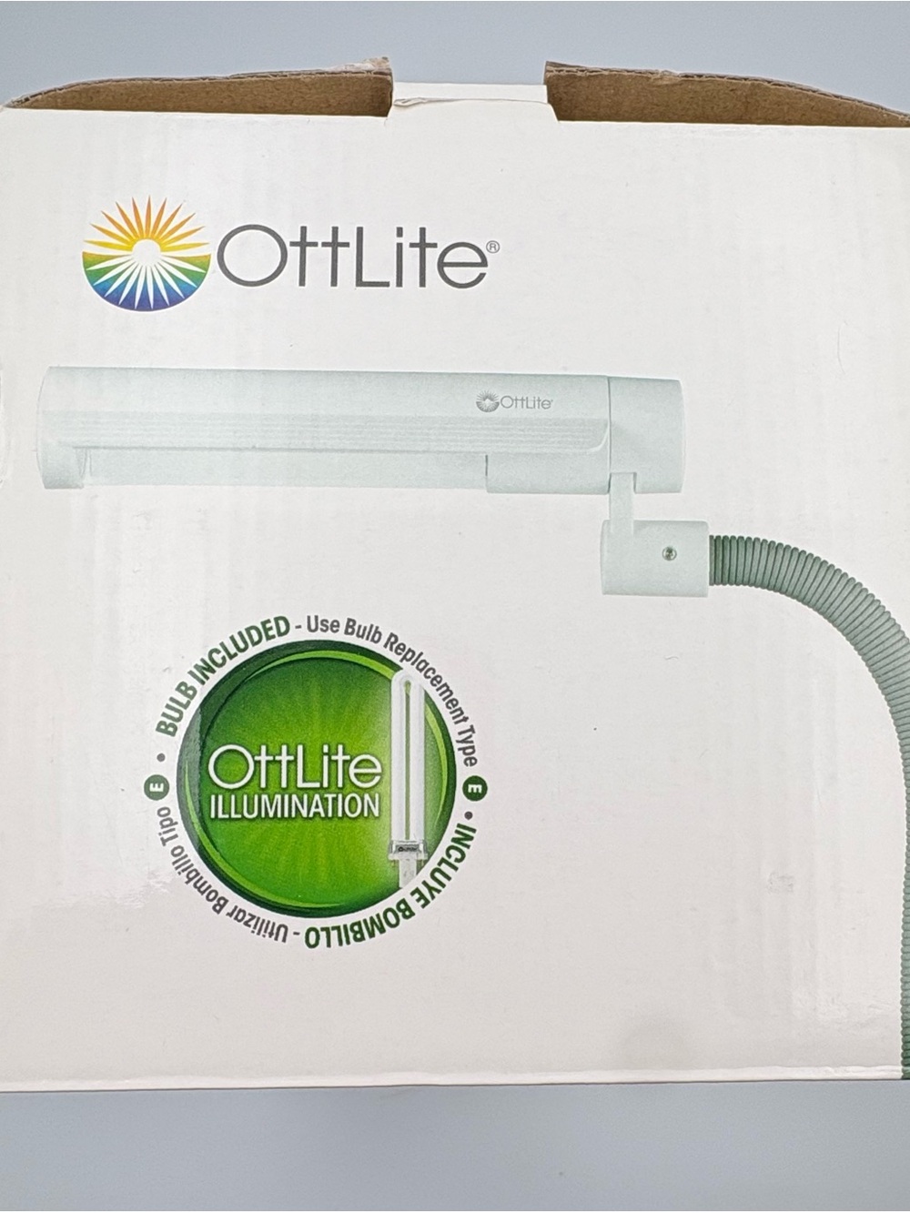 OTTLITE 13W Wing Shade Clip-on Table Lamp with Bulb NIB - Picture 6 of 7